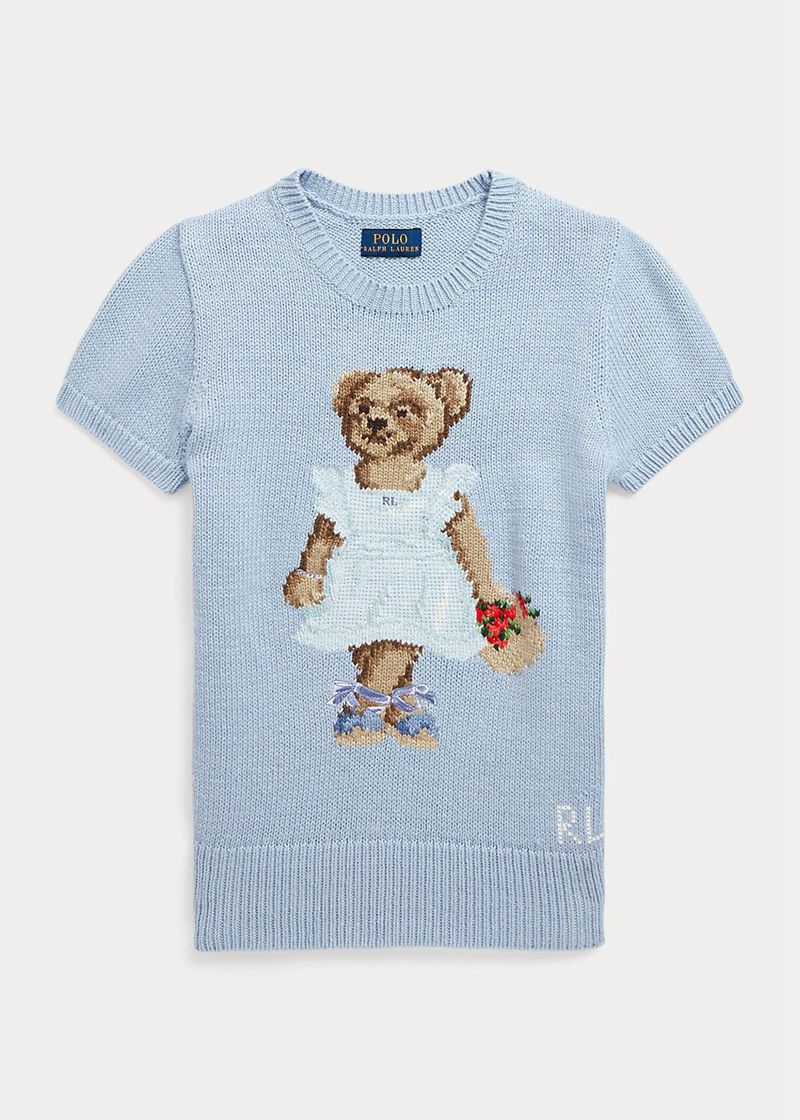 Sueter Ralph Lauren Niña 7-14 Años Polo Bear Cotton Short-Sleeve Jumper Chile Azules CGAVN-5832